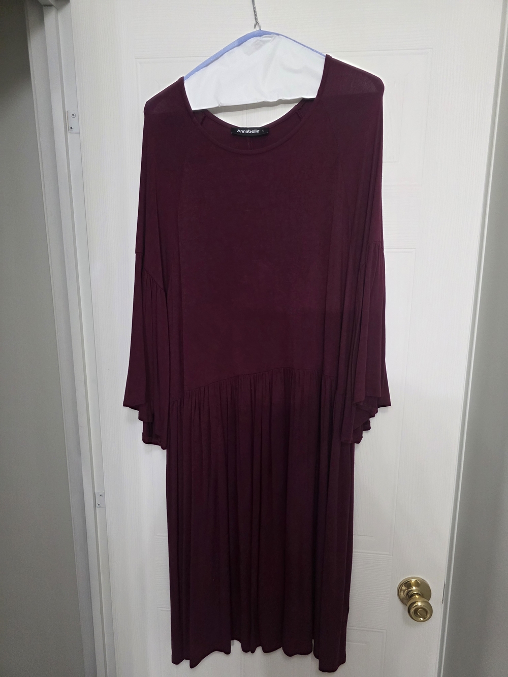 Annabelle Women's Plum Maxi Dress with Flowing Skirt